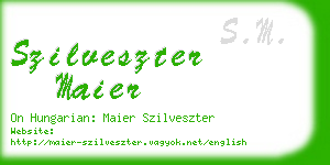 szilveszter maier business card